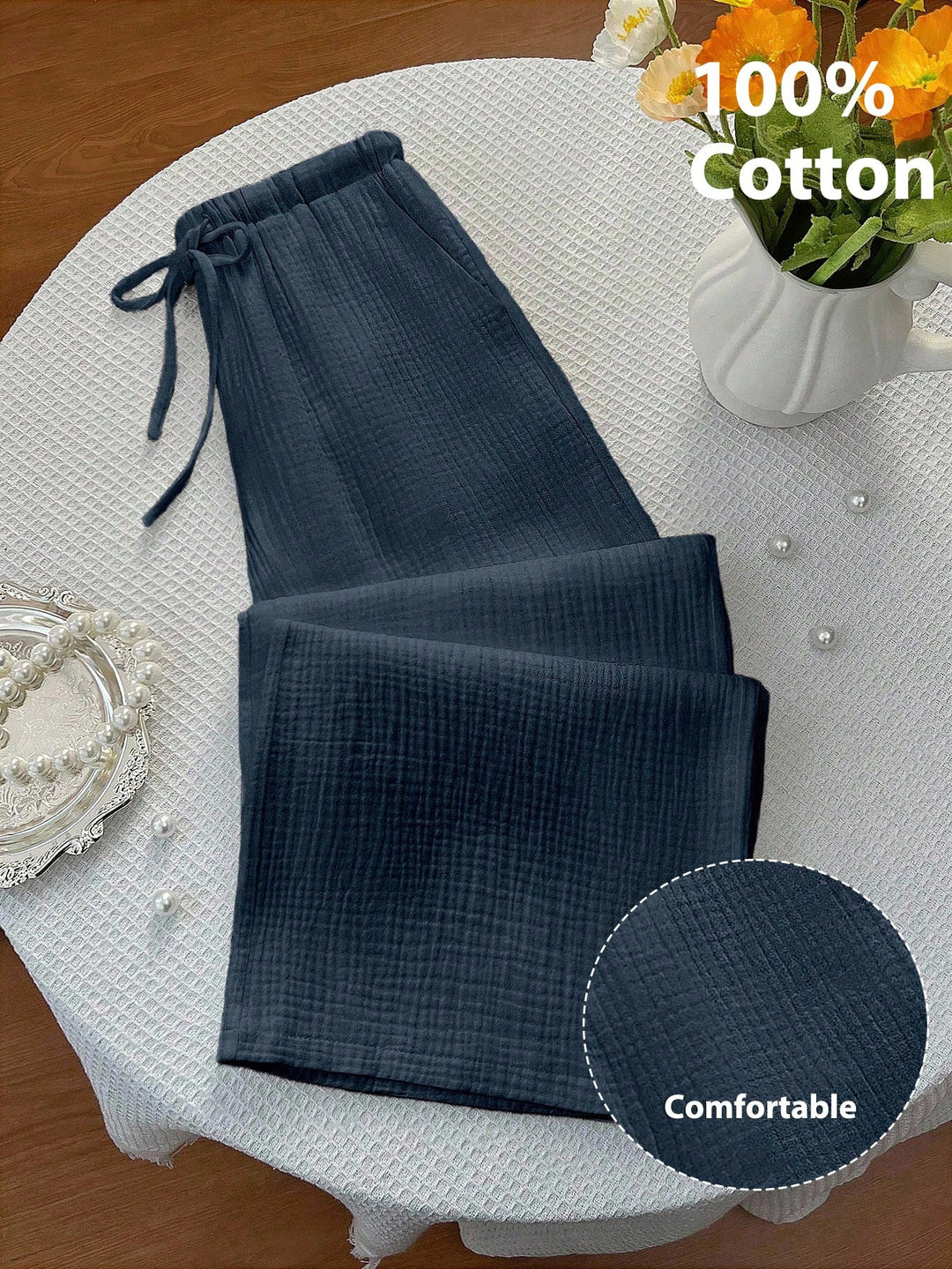 Pantaloni SHEIN, albastru