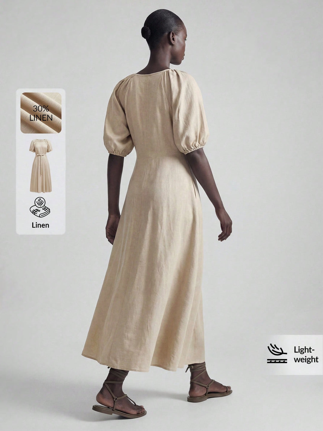 Rochie maxi SHEIN, kaki