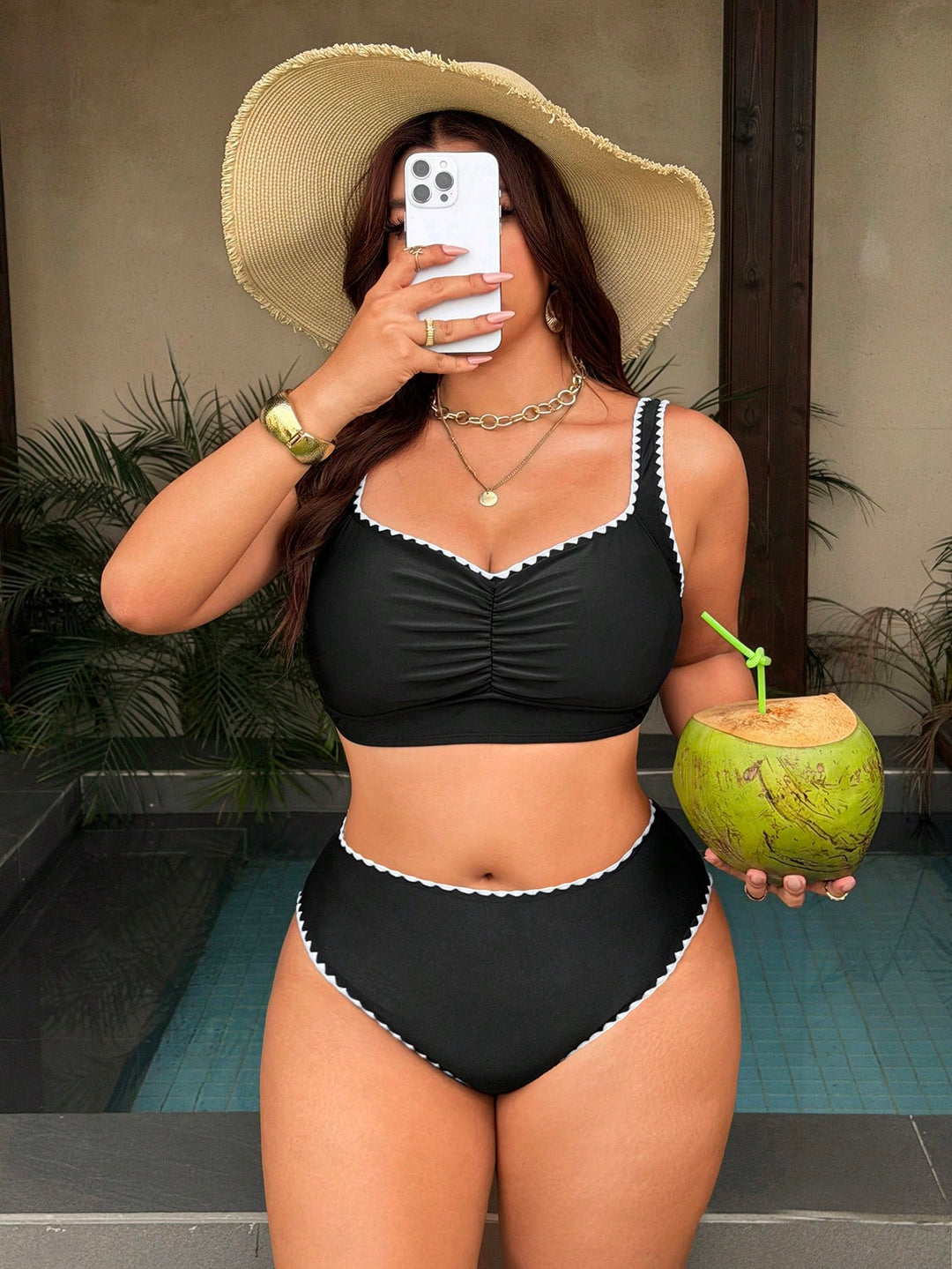 Set bikini de baie SHEIN, negru