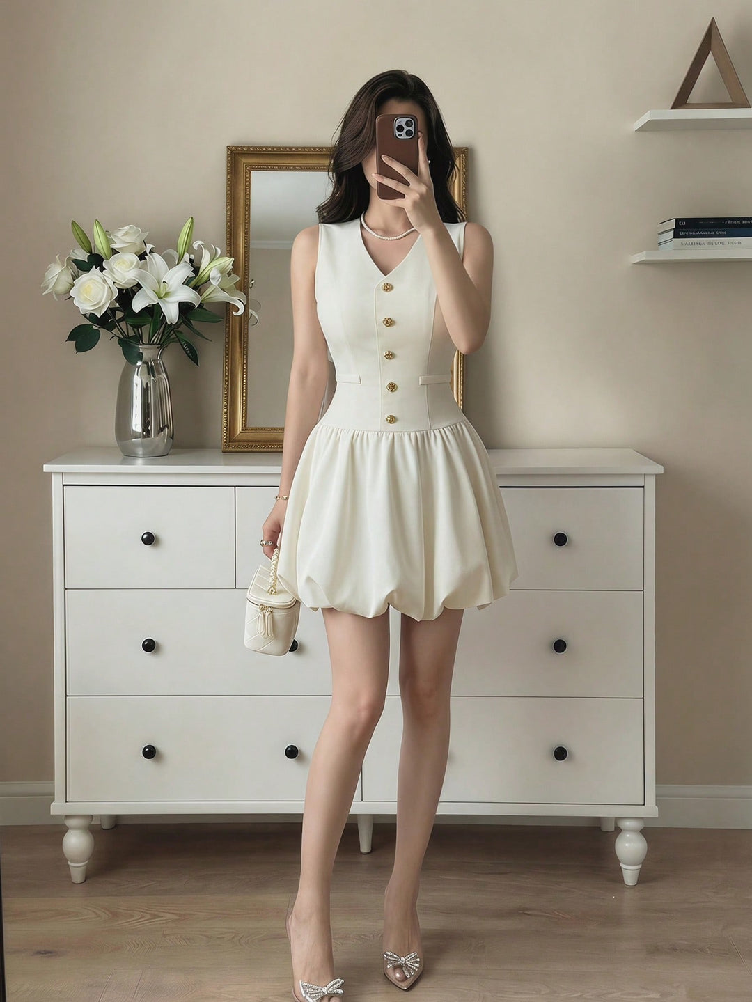 Rochie mini SHEIN, bej