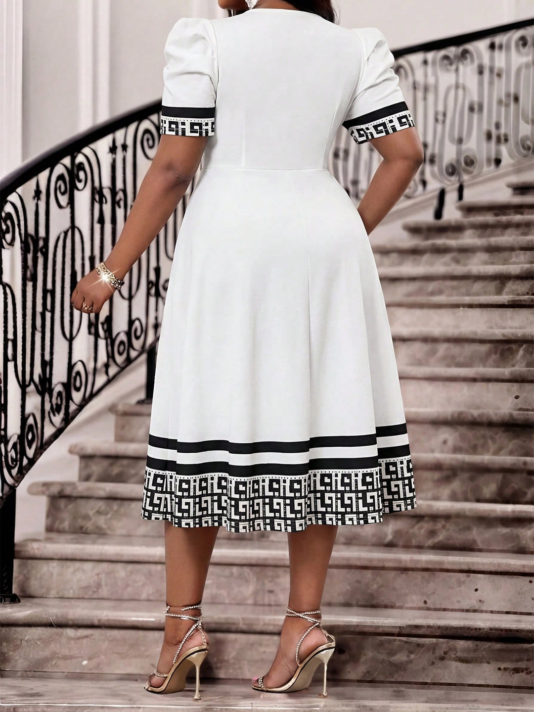 Rochie midi SHEIN, alb
