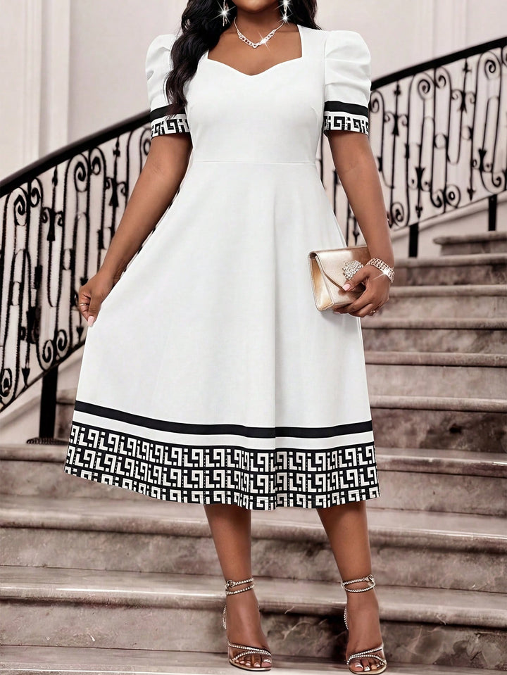 Rochie midi SHEIN, alb