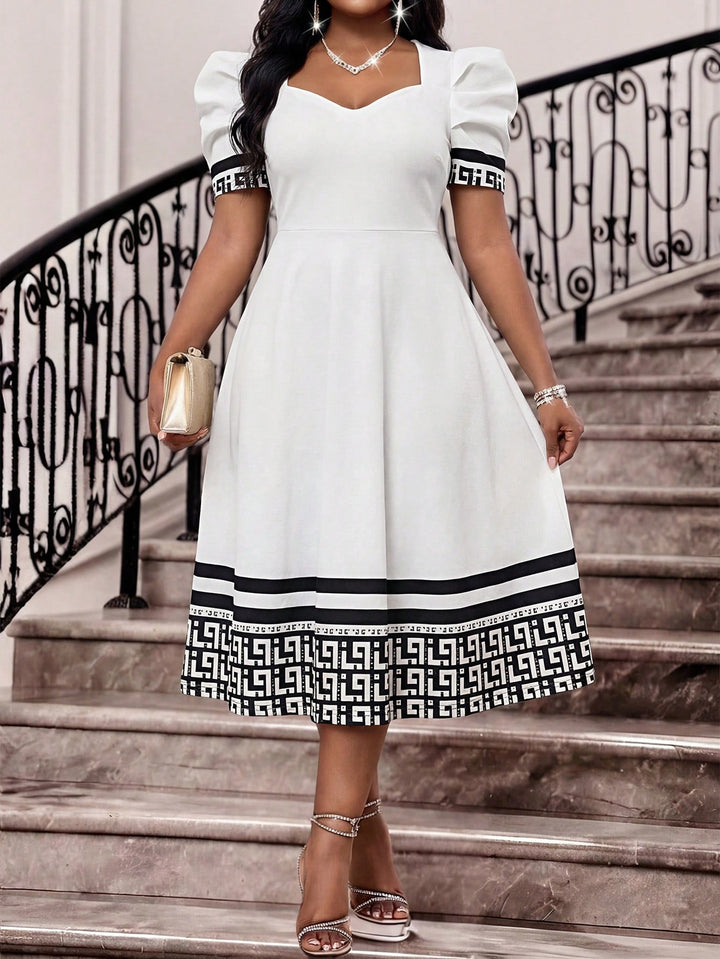 Rochie midi SHEIN, alb