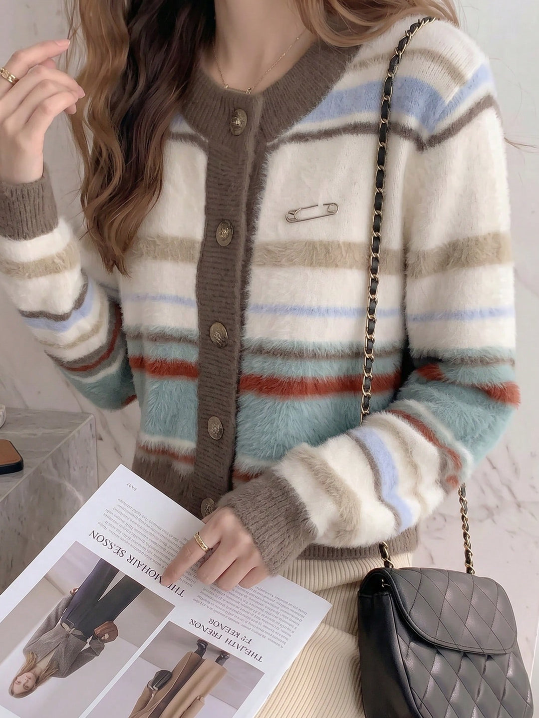 Cardigan SHEIN, albastru
