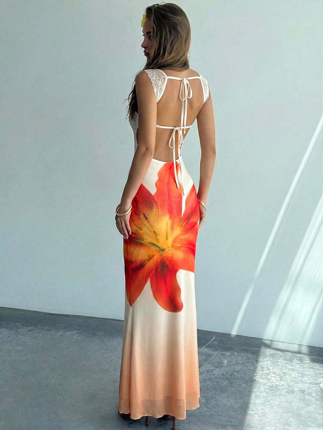 Rochie maxi SHEIN, bej