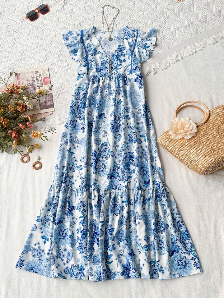Rochie maxi SHEIN, albastru
