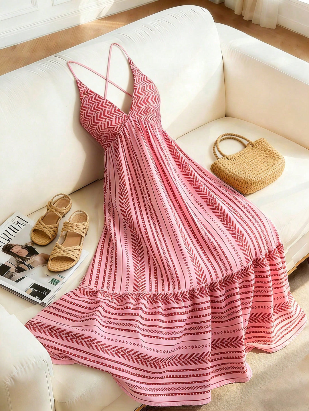 Rochie maxi SHEIN, mix culori