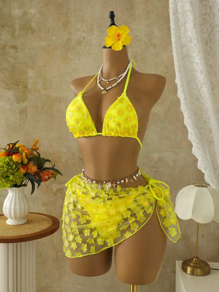 Set bikini SHEIN, galben