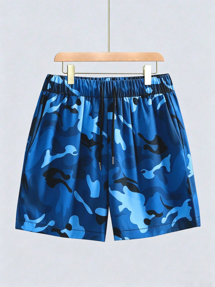 Pantaloni scurți SHEIN, albastru
