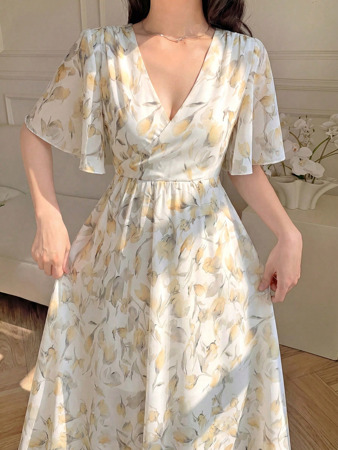 Rochie midi SHEIN, mix culori