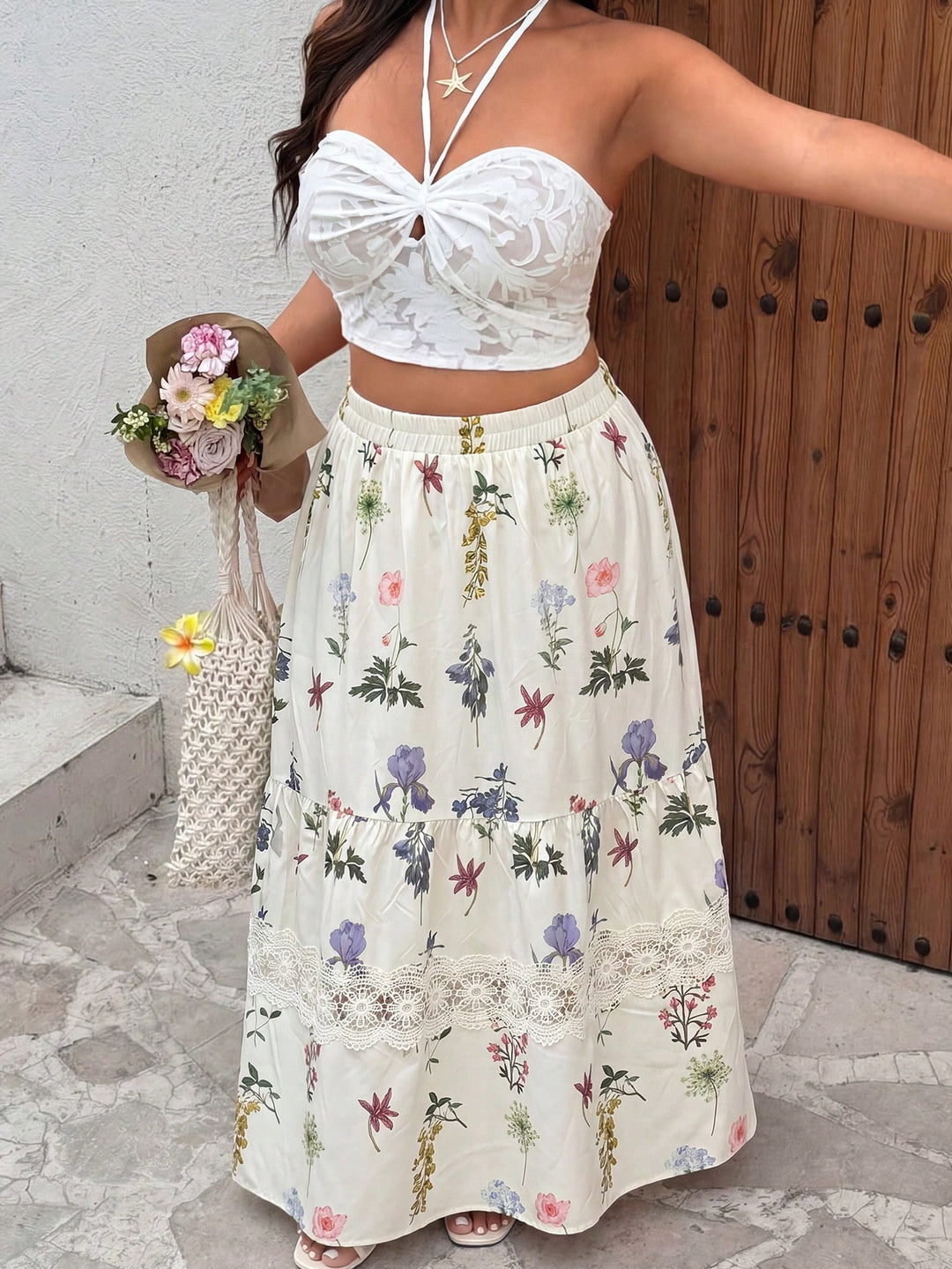 Fustă maxi SHEIN, mix culori