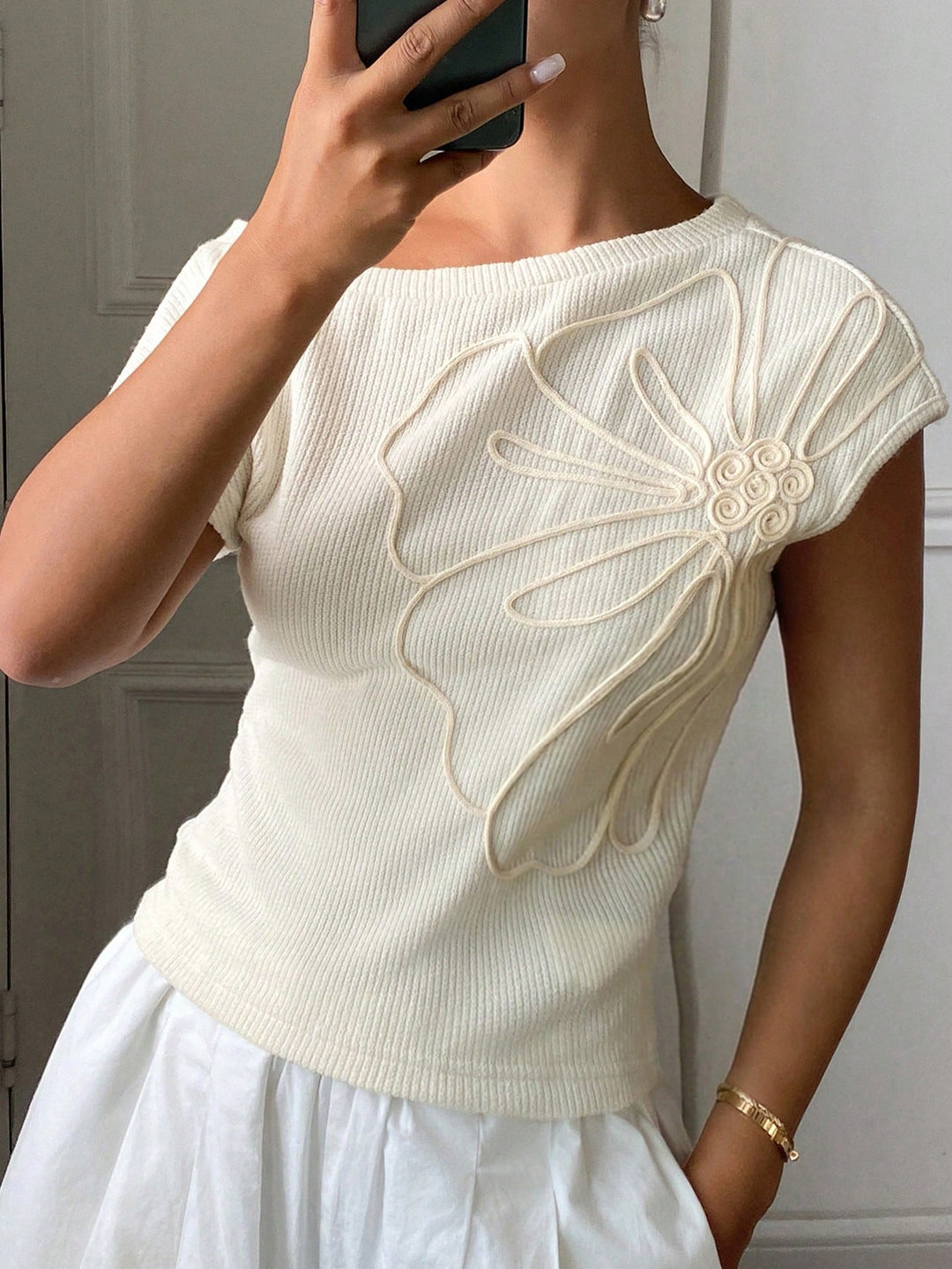 Tricou SHEIN, bej