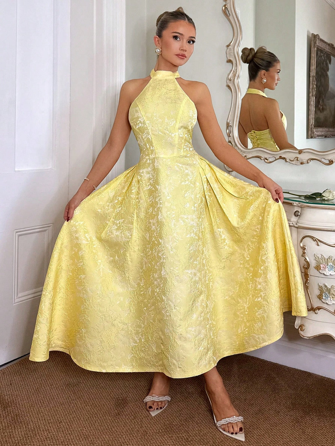 Rochie maxi SHEIN, galben