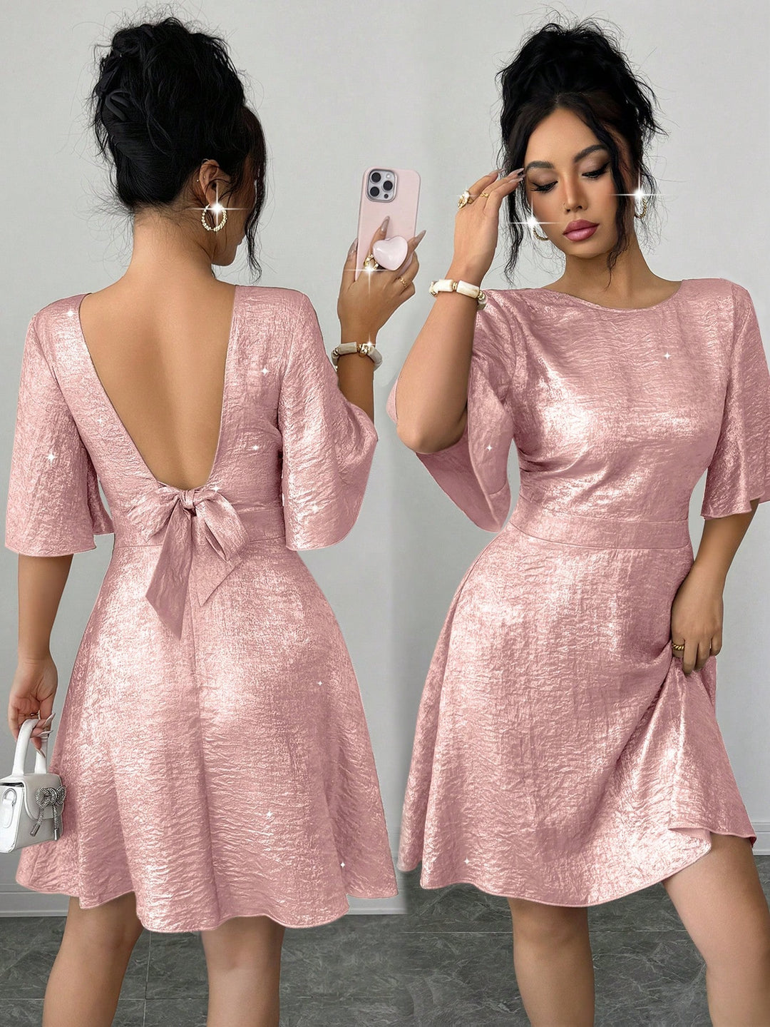 Rochie scurtă SHEIN, roz