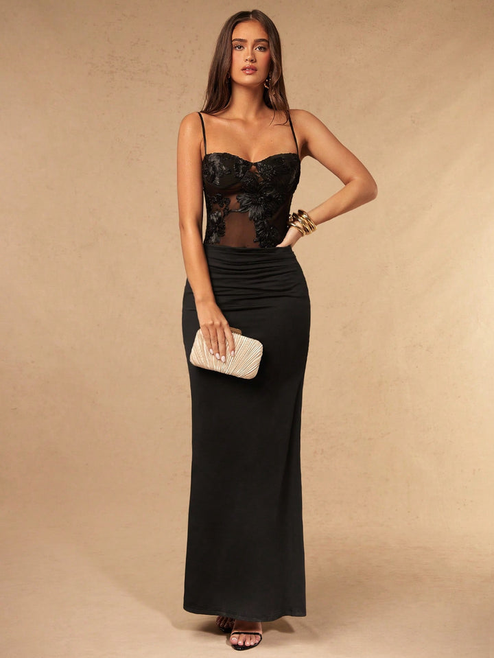 Rochie maxi SHEIN, maro