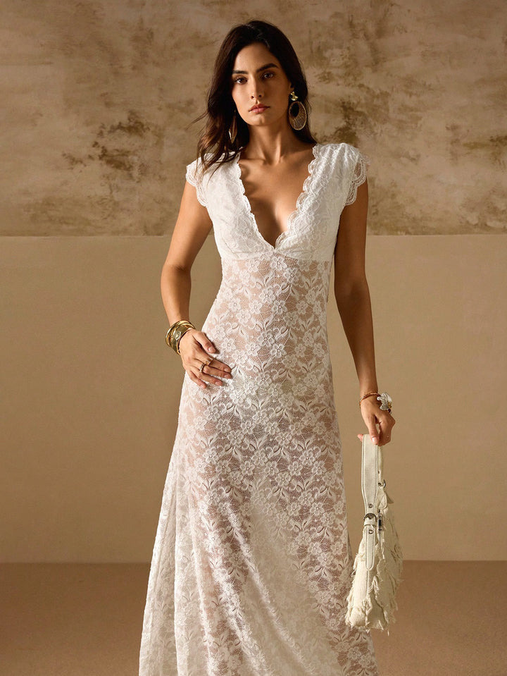 Rochie midi SHEIN, alb