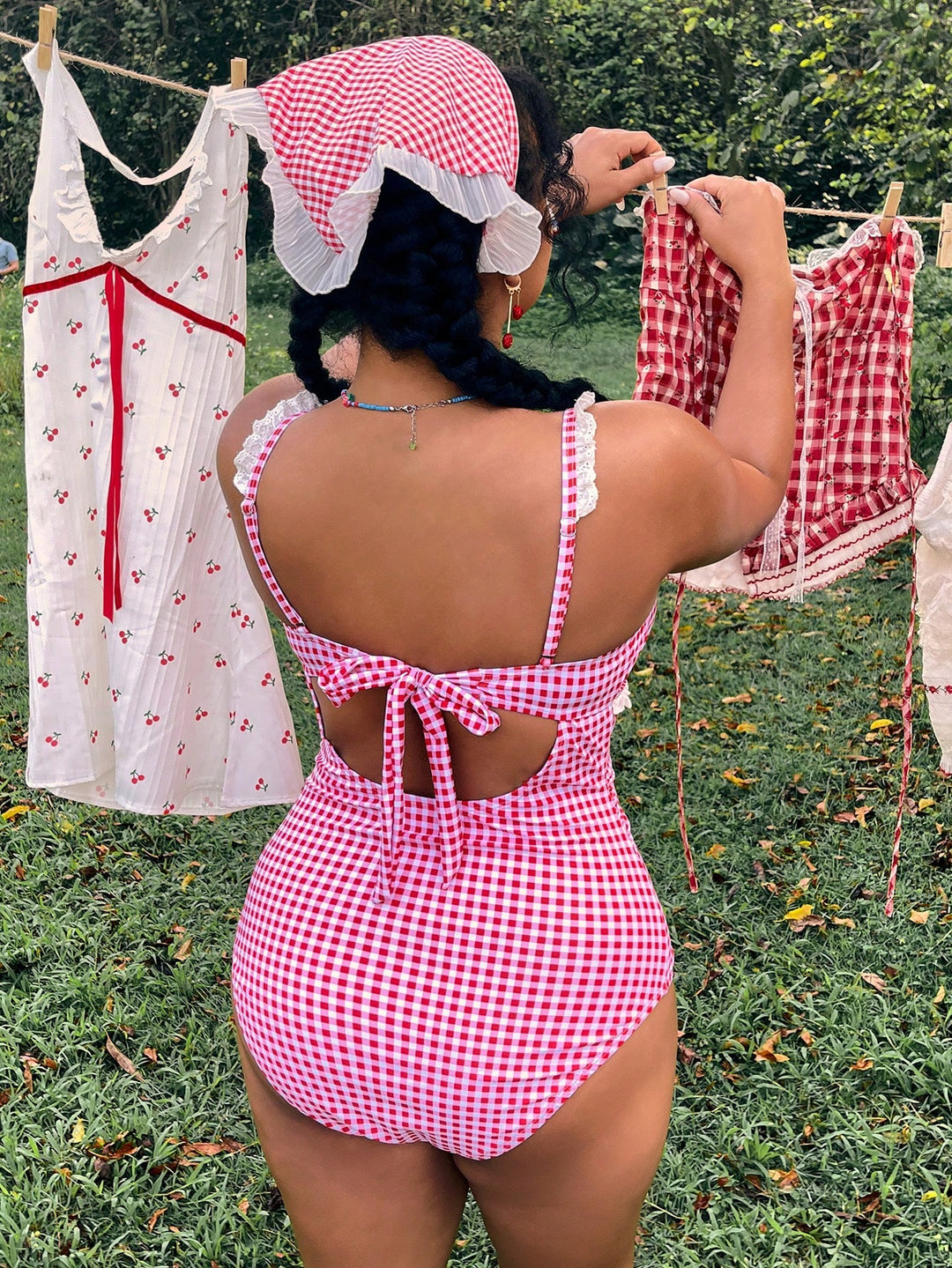 Costum de baie SHEIN, roșu