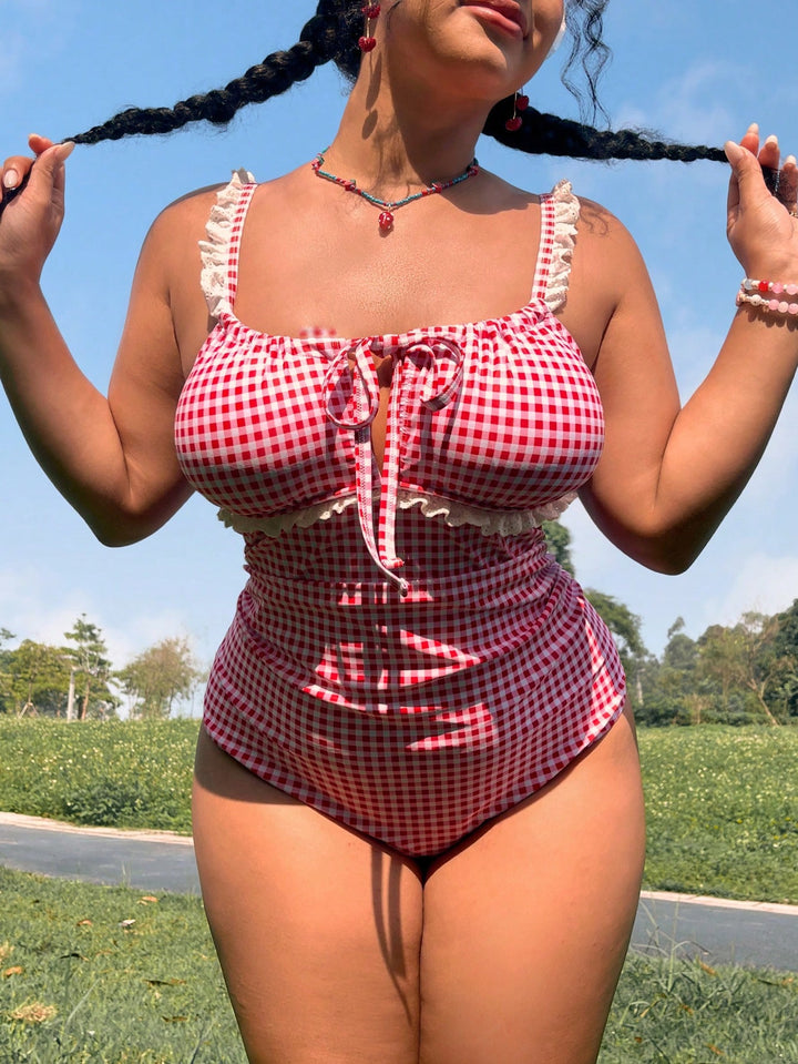 Costum de baie SHEIN, roșu