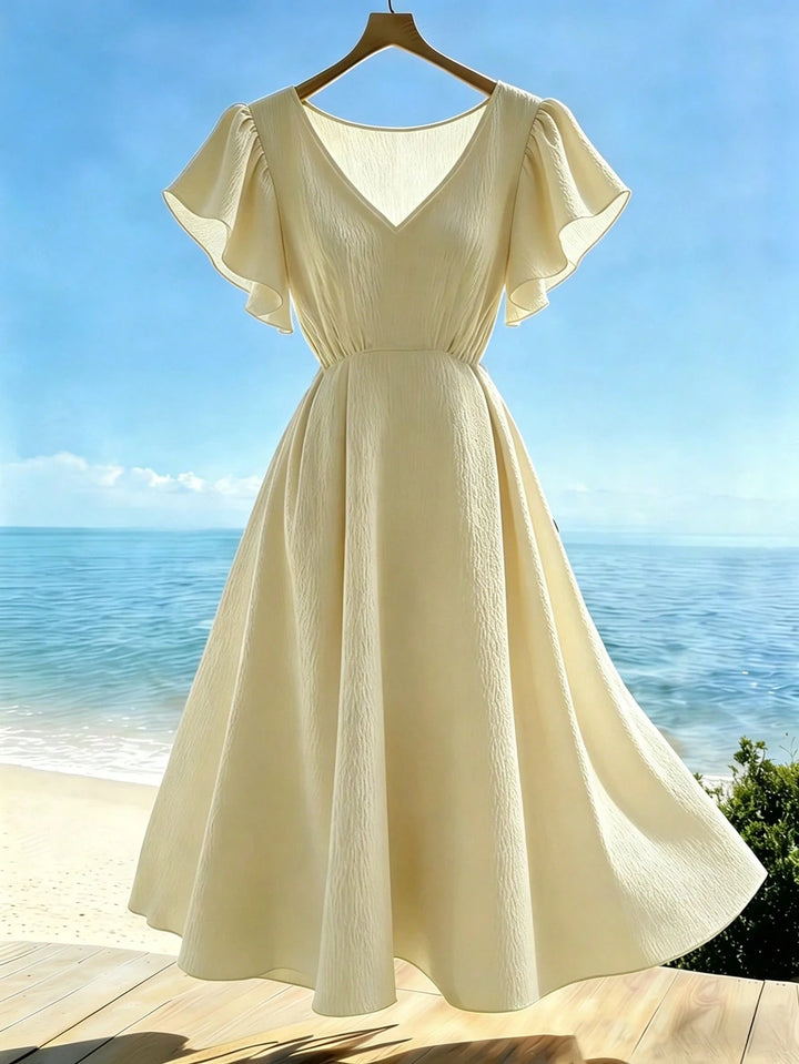 Rochie maxi SHEIN, crem