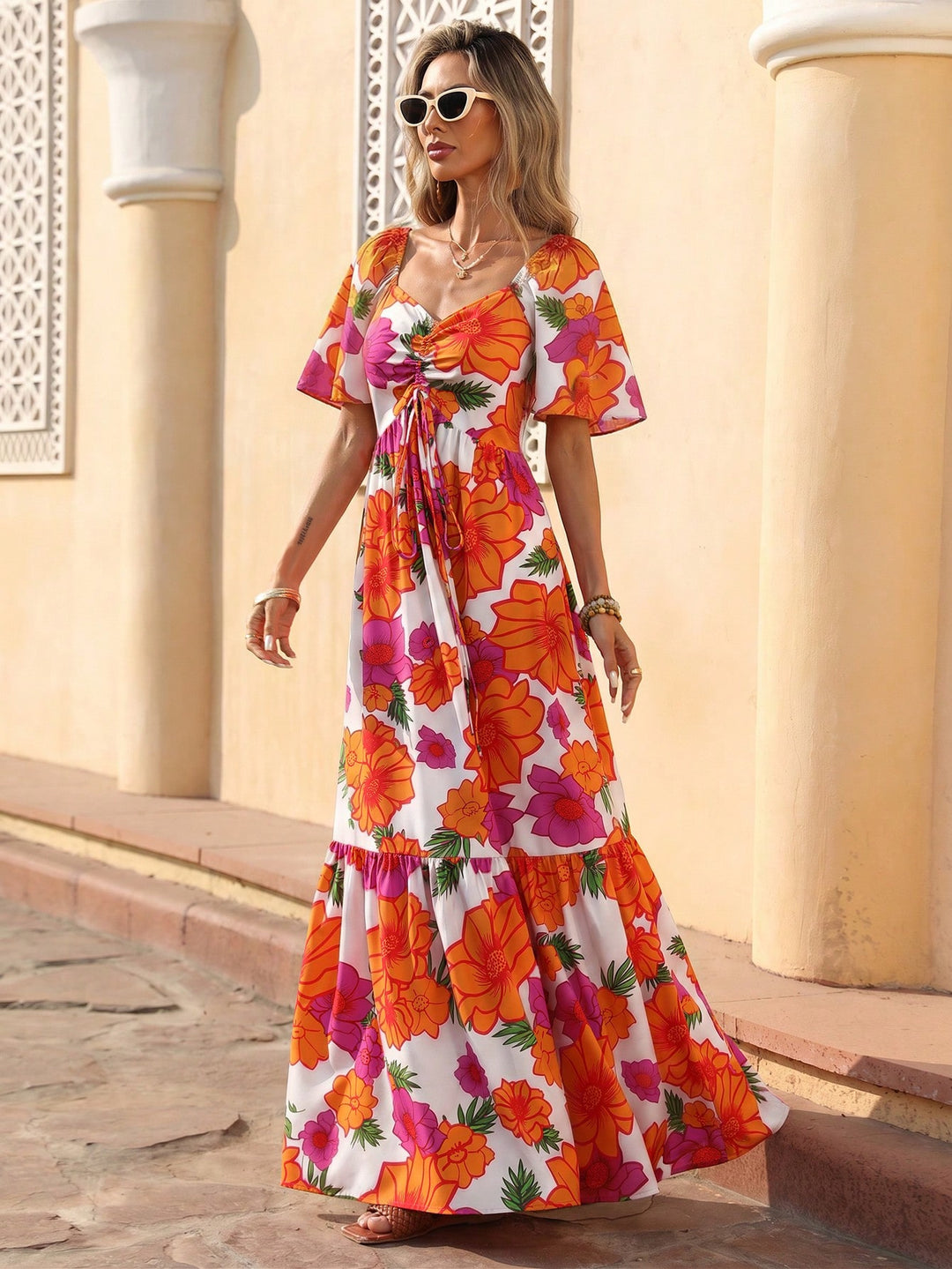 Rochie maxi SHEIN, alb