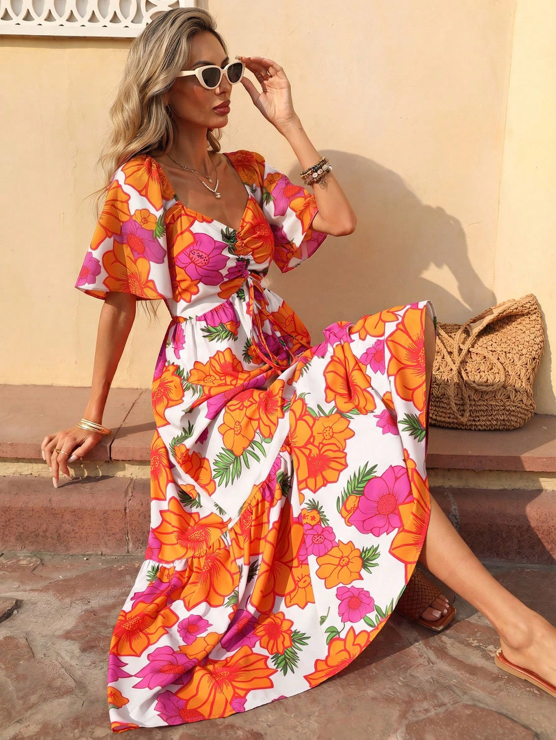 Rochie maxi SHEIN, alb