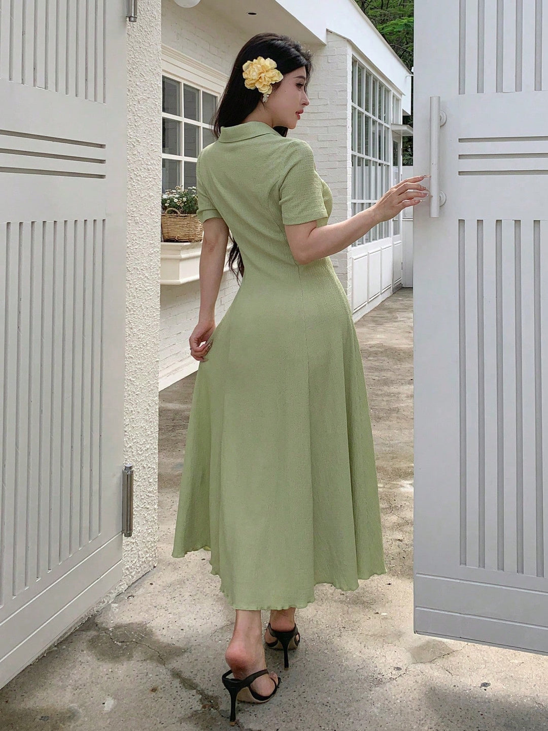Rochie midi SHEIN, verde