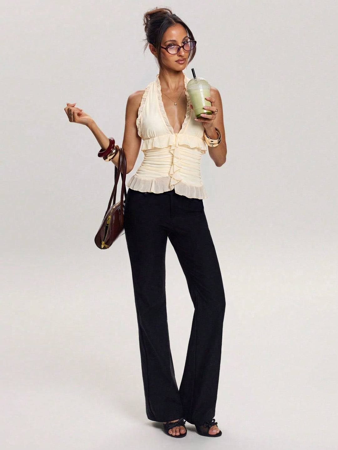 Top SHEIN, portocaliu