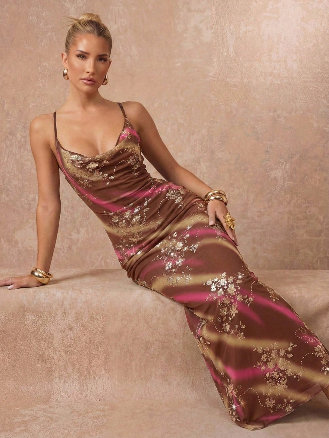 Rochie maxi SHEIN, mix culori