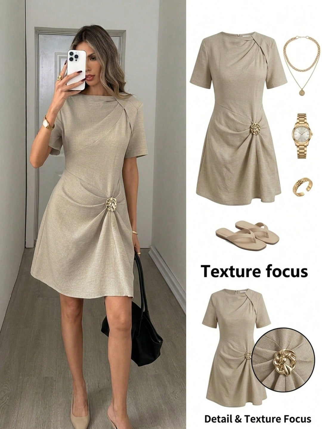 Rochie scurtă SHEIN, portocaliu