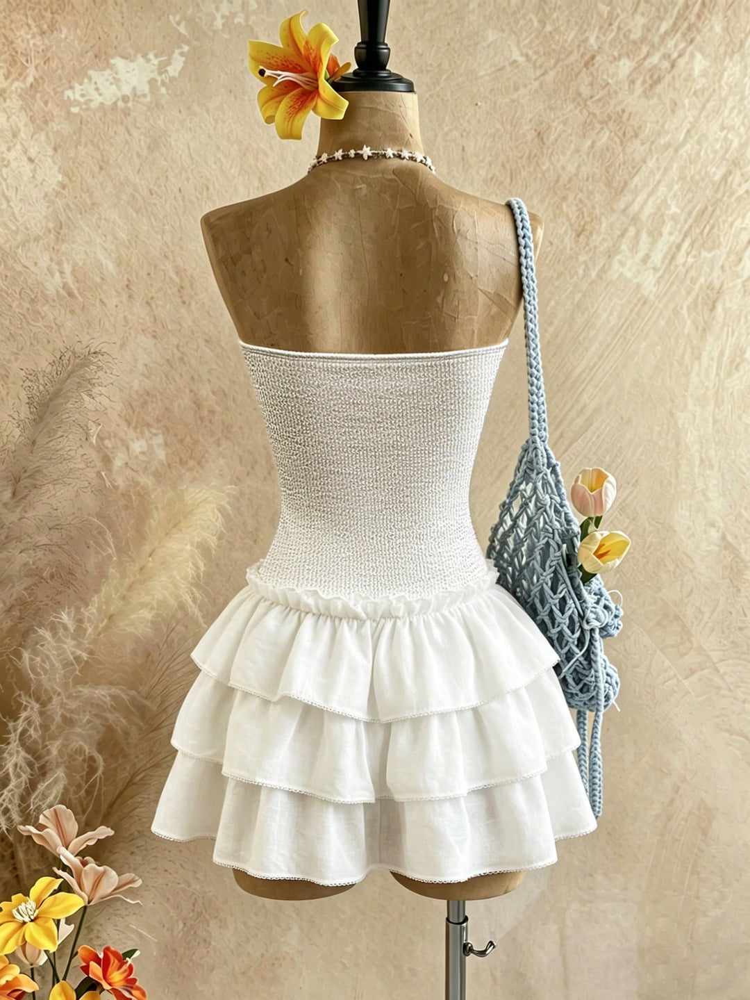 Rochie scurtă SHEIN, bej