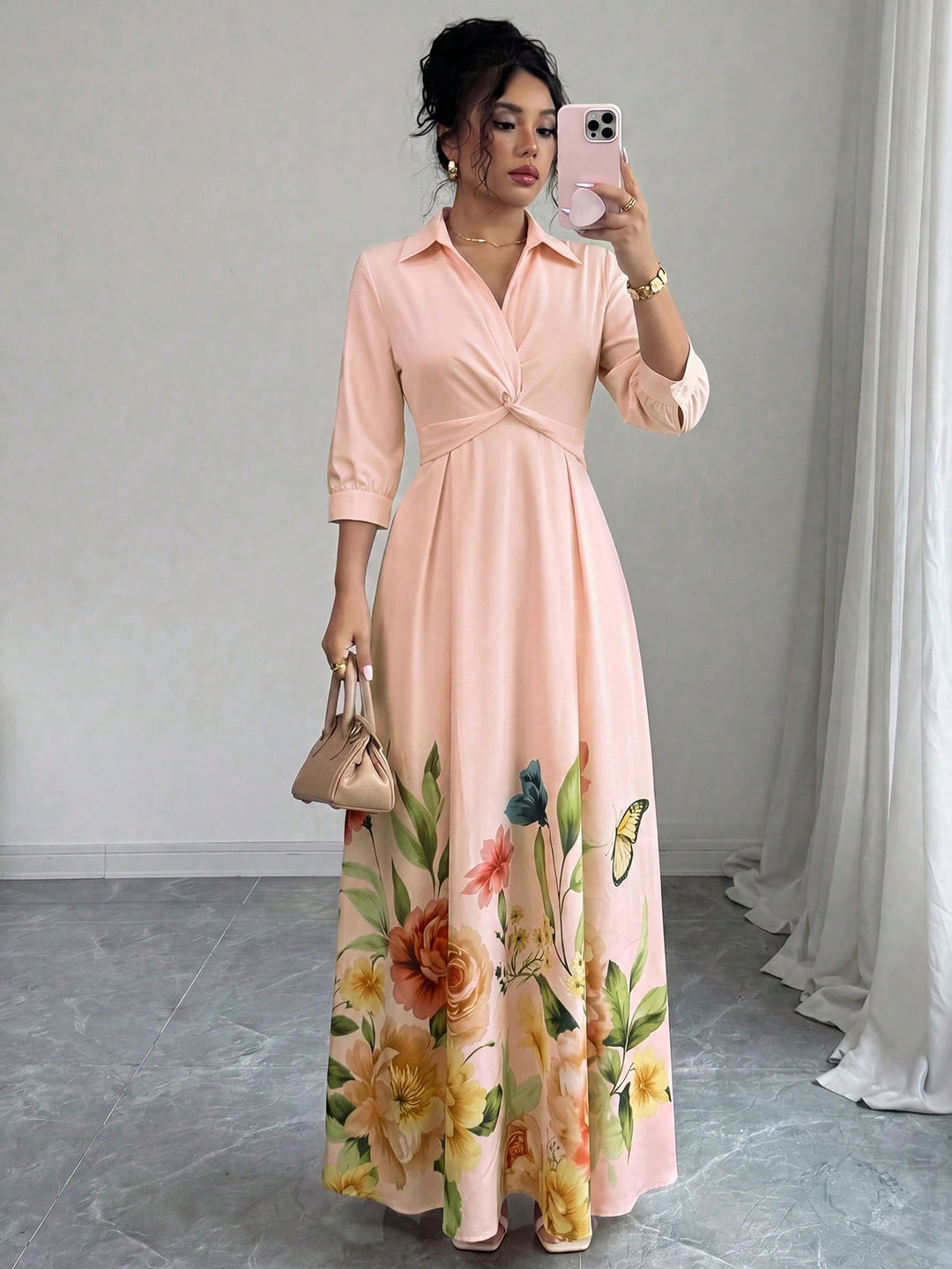 Rochie maxi SHEIN, mix culori