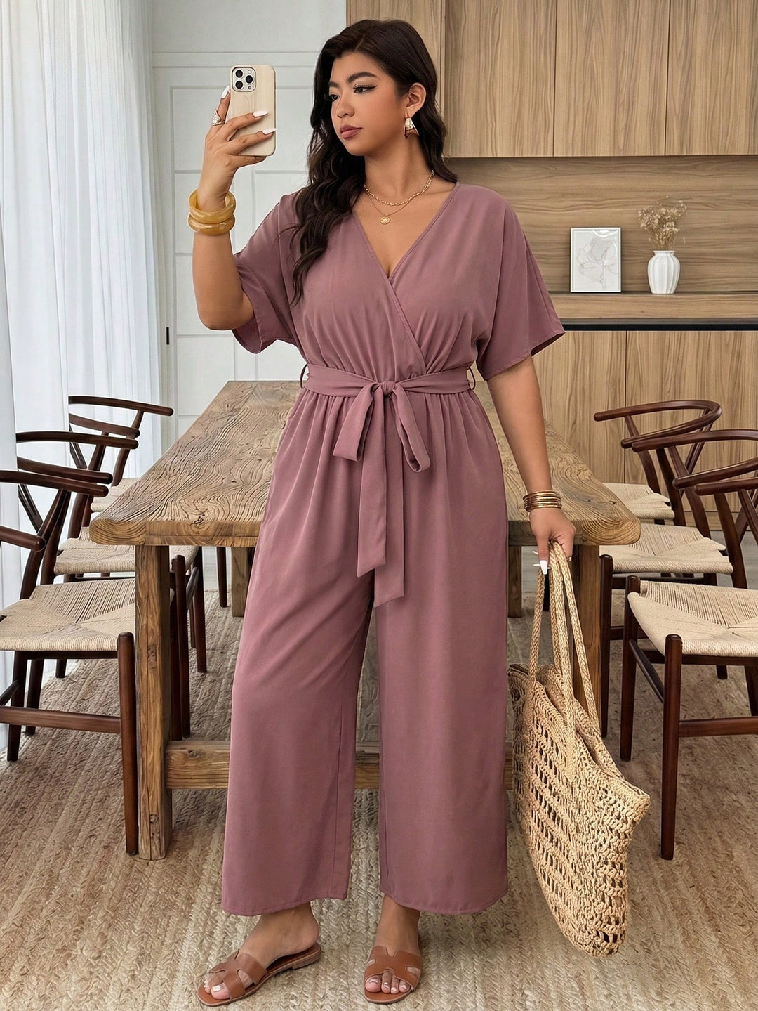 Salopetă SHEIN, maro