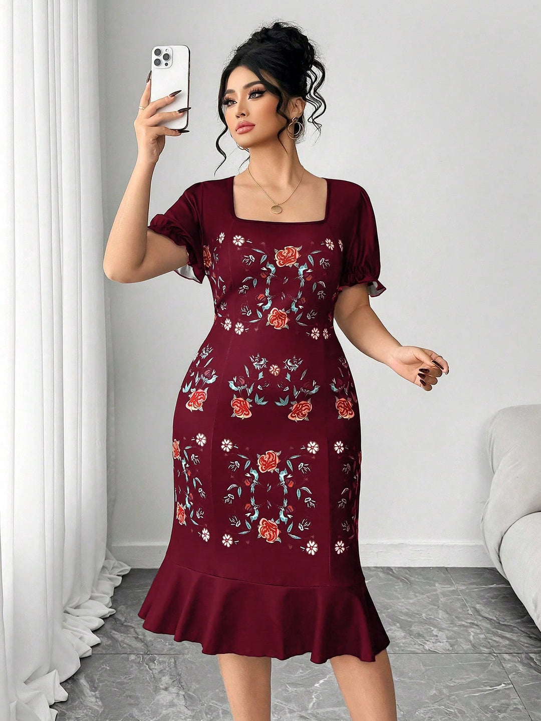 Rochie SHEIN, vișiniu