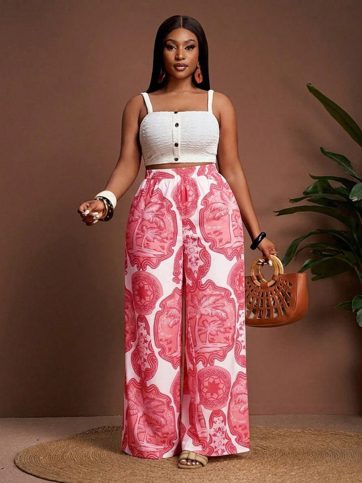 Pantaloni SHEIN, roz