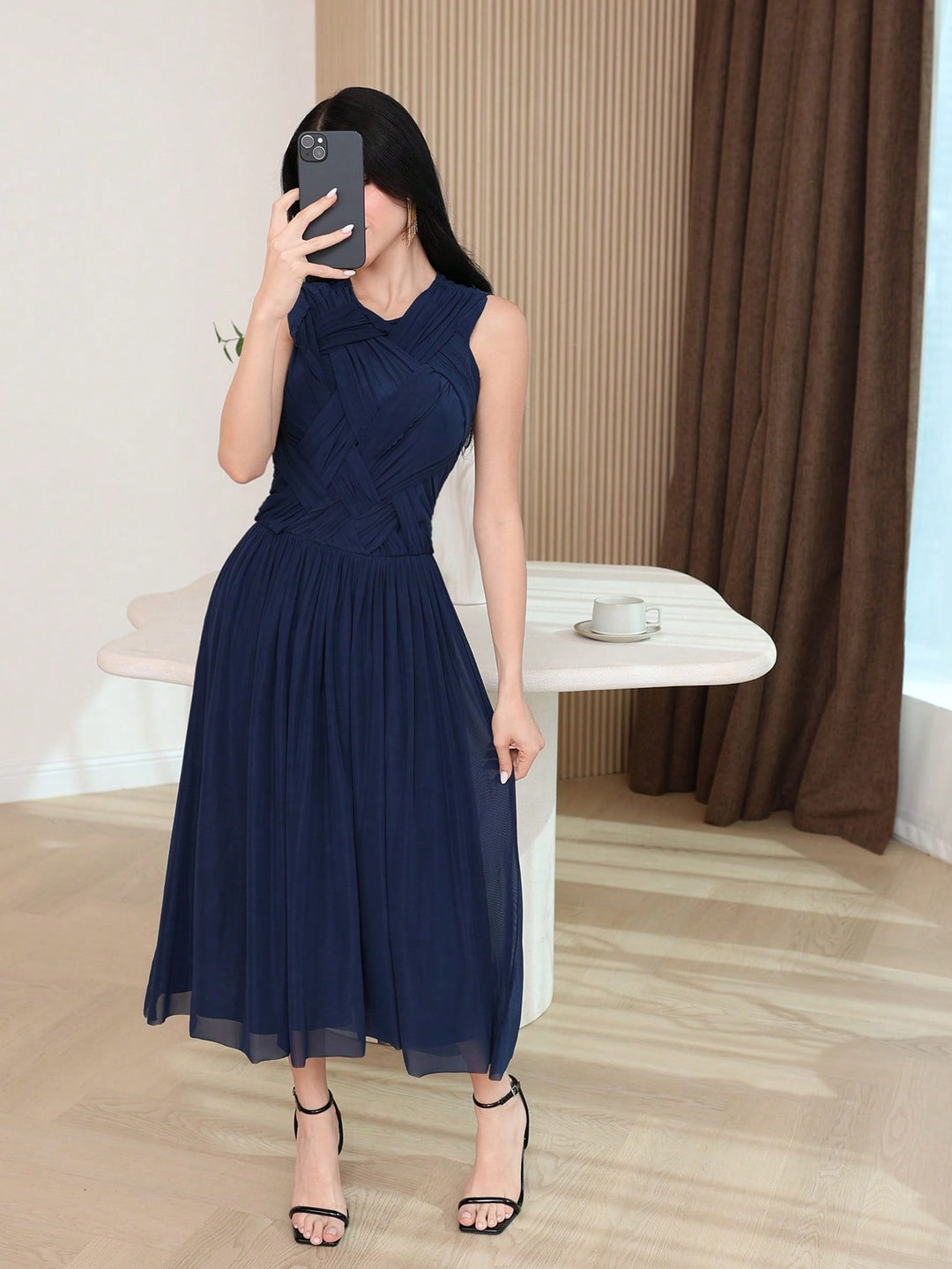Rochie midi SHEIN, albastru