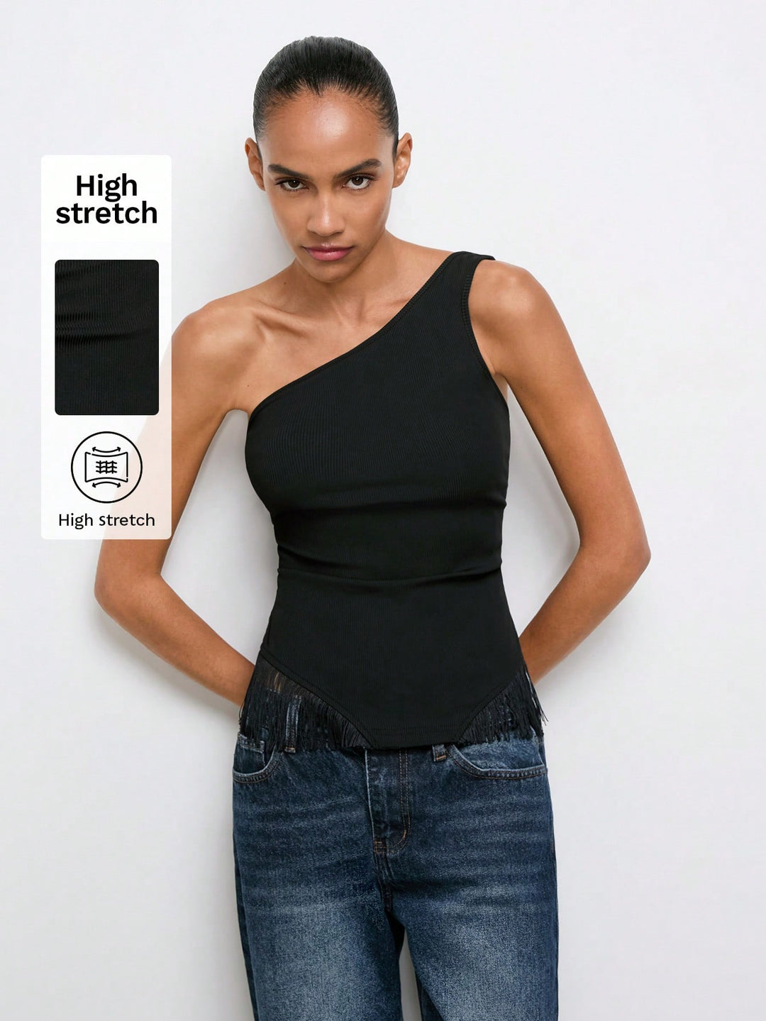 Top SHEIN, negru