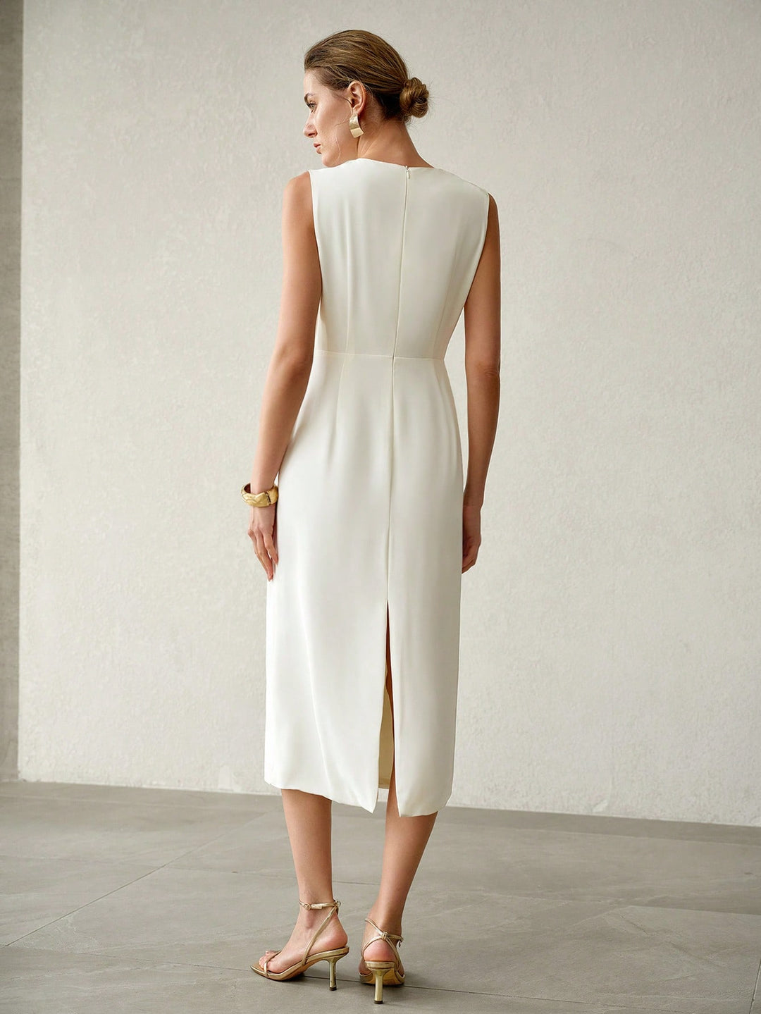 Rochie midi SHEIN, portocaliu