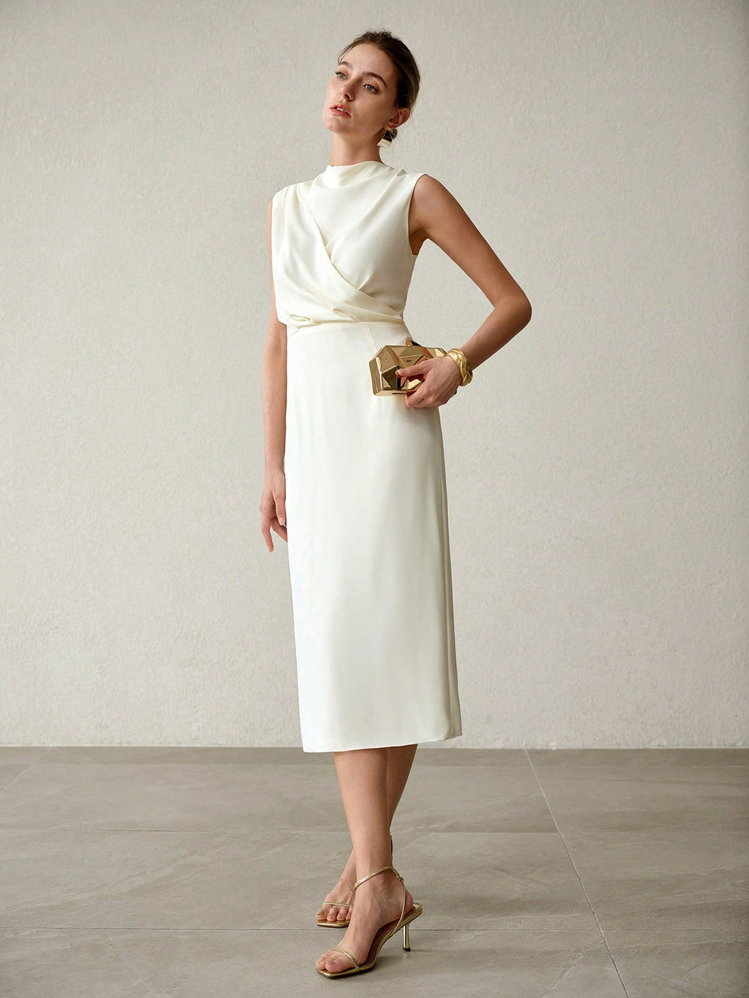 Rochie midi SHEIN, portocaliu