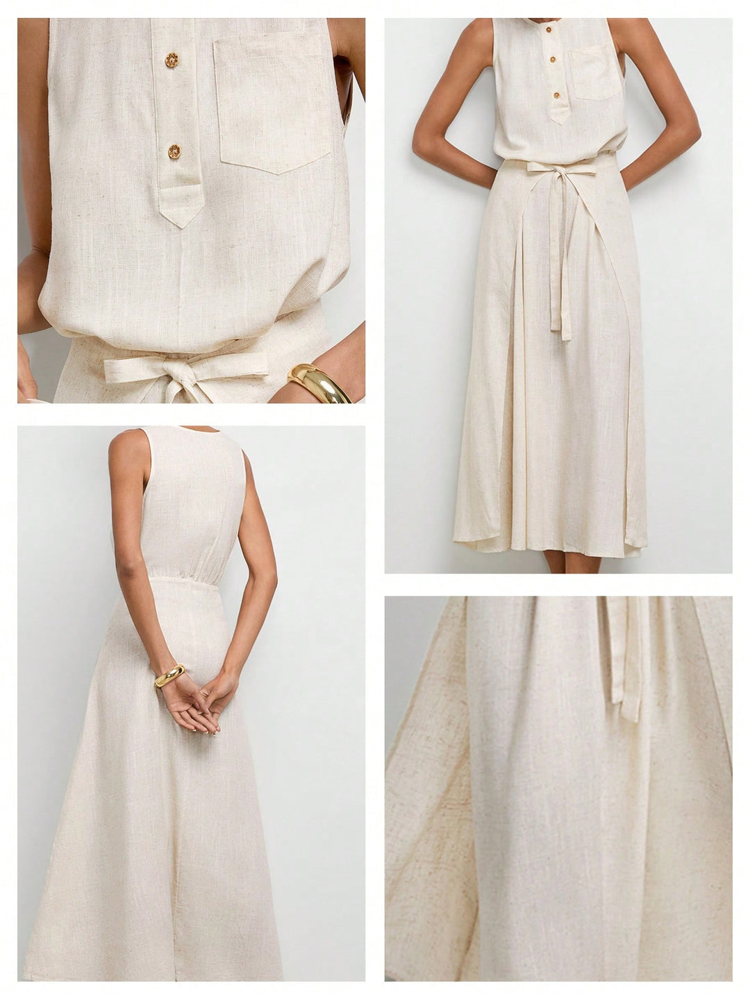 Rochie maxi SHEIN, bej