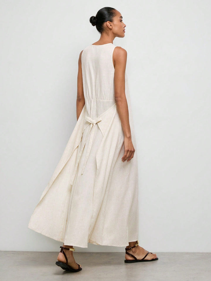 Rochie maxi SHEIN, bej