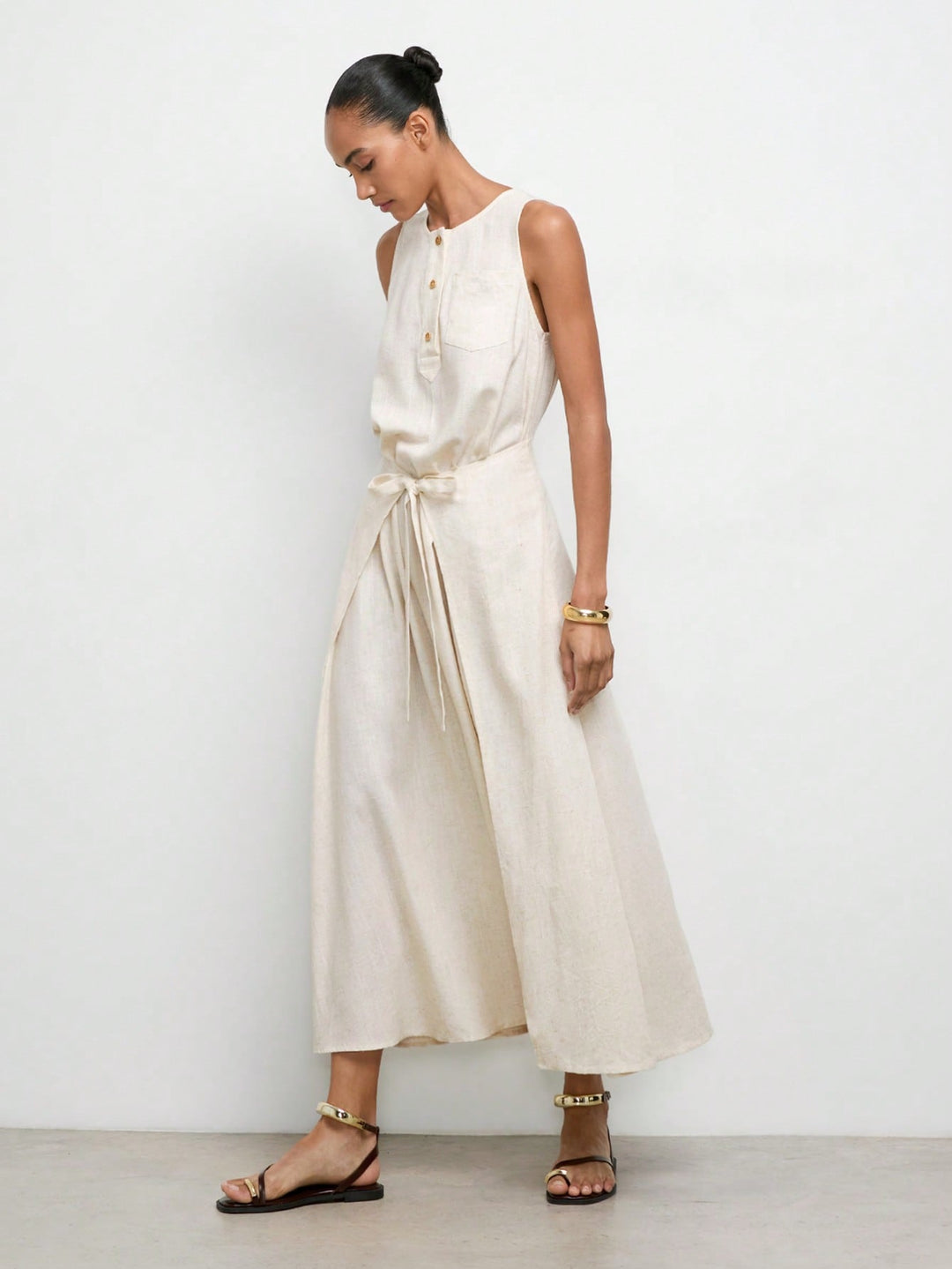 Rochie maxi SHEIN, bej