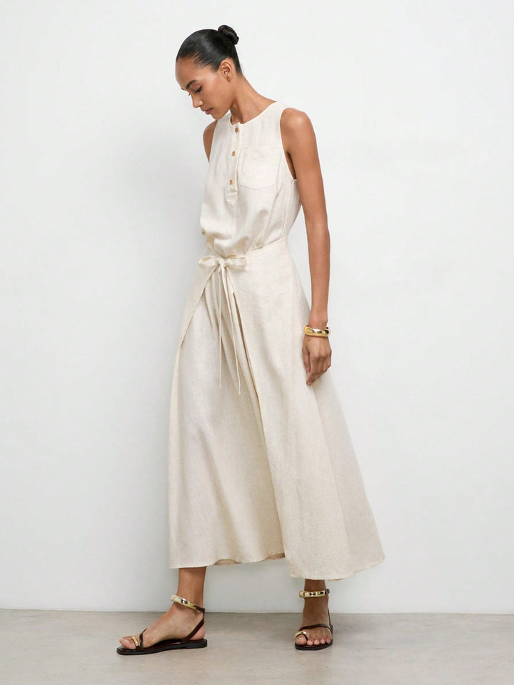 Rochie maxi SHEIN, bej