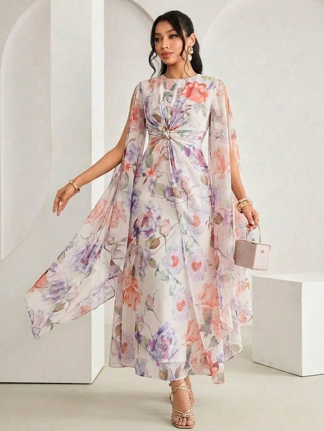 Rochie maxi SHEIN, mix culori