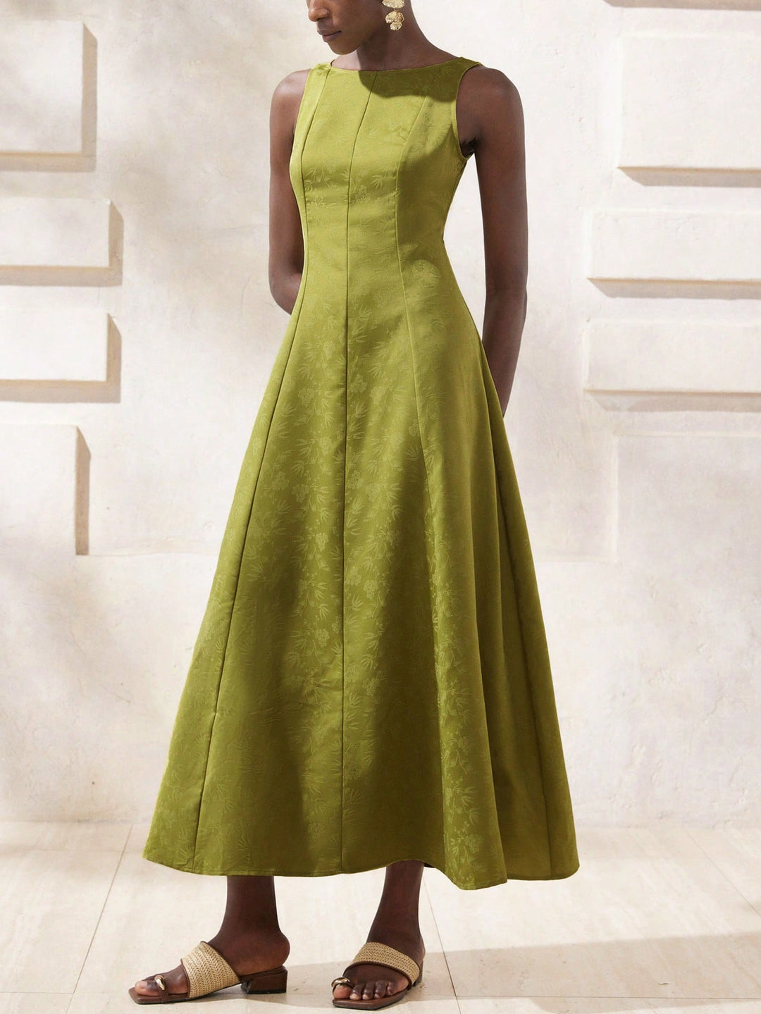 Rochie maxi SHEIN, kaki