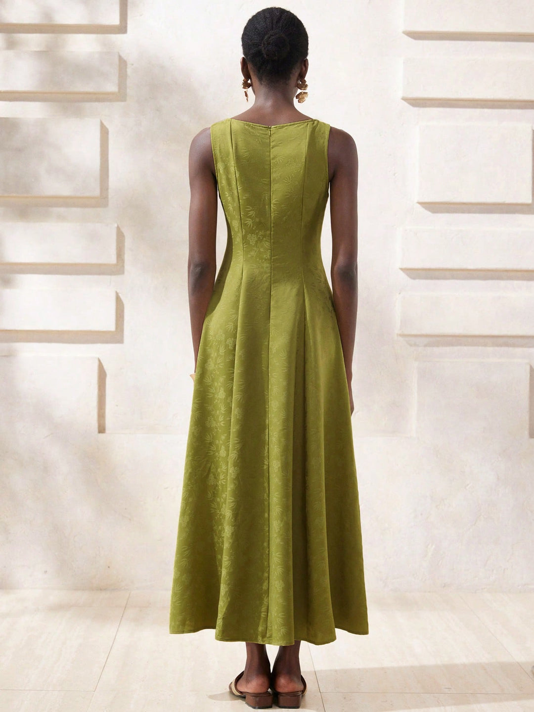 Rochie maxi SHEIN, kaki