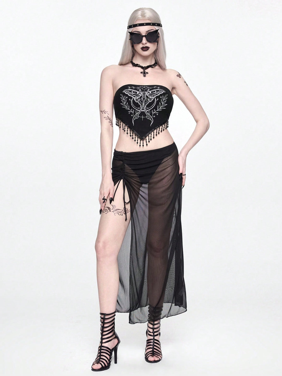 Top SHEIN, negru