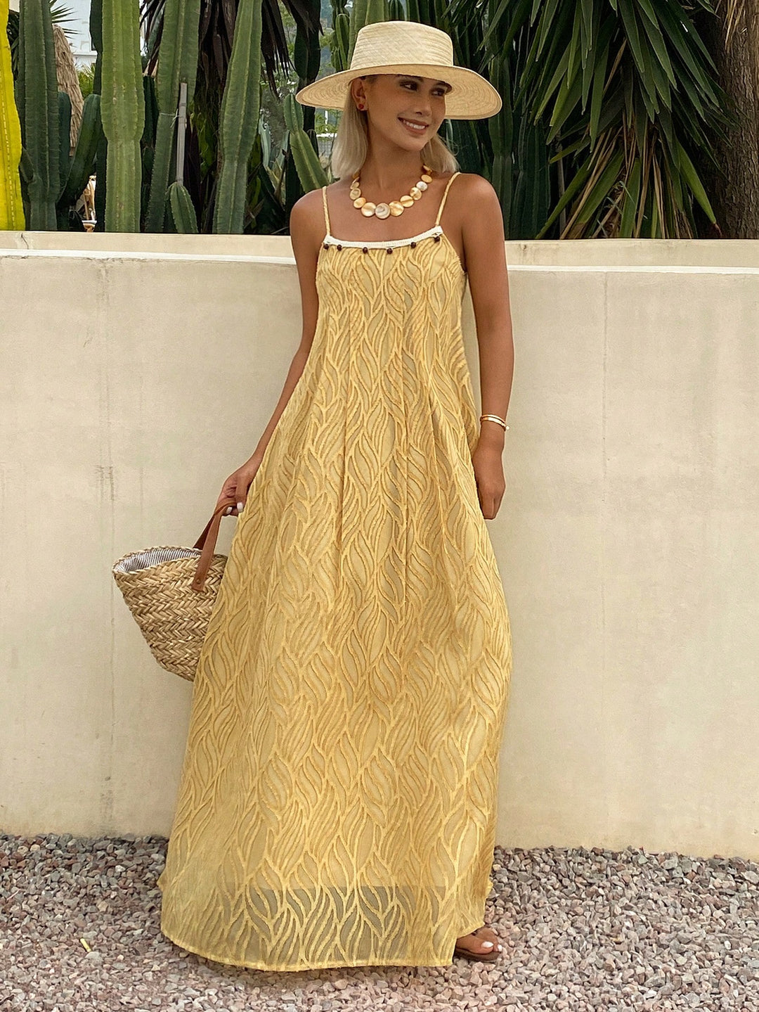 Rochie midi SHEIN, galben