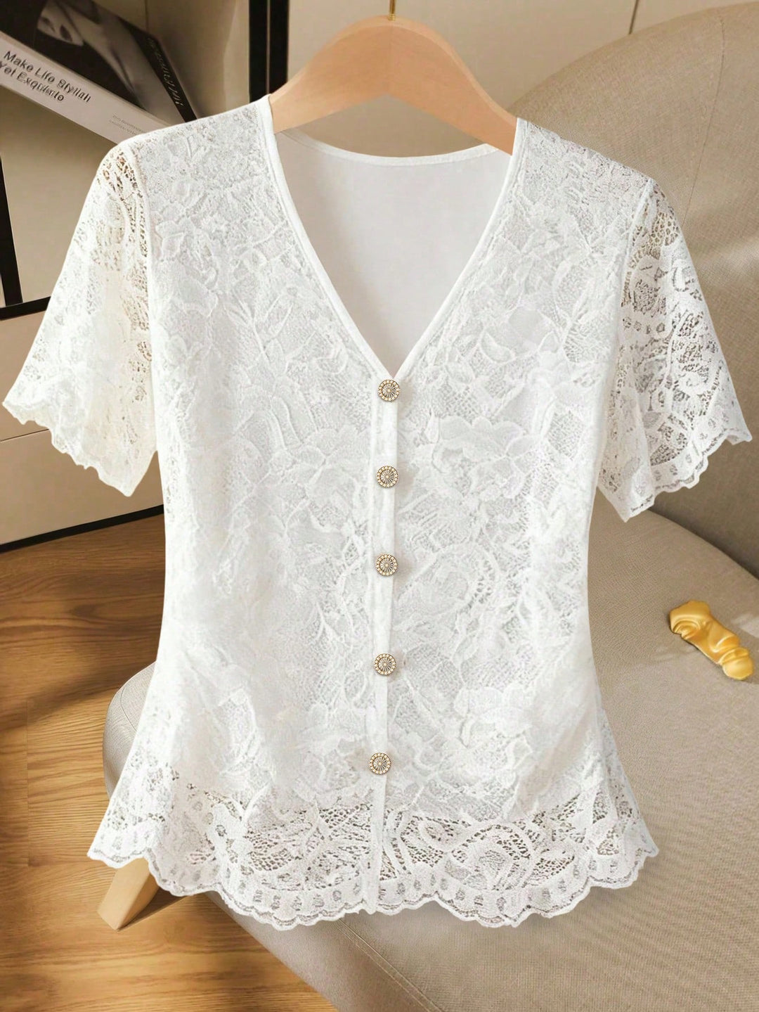 Bluza elegantă SHEIN, alb