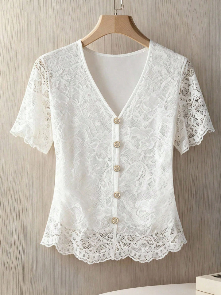 Bluza elegantă SHEIN, alb