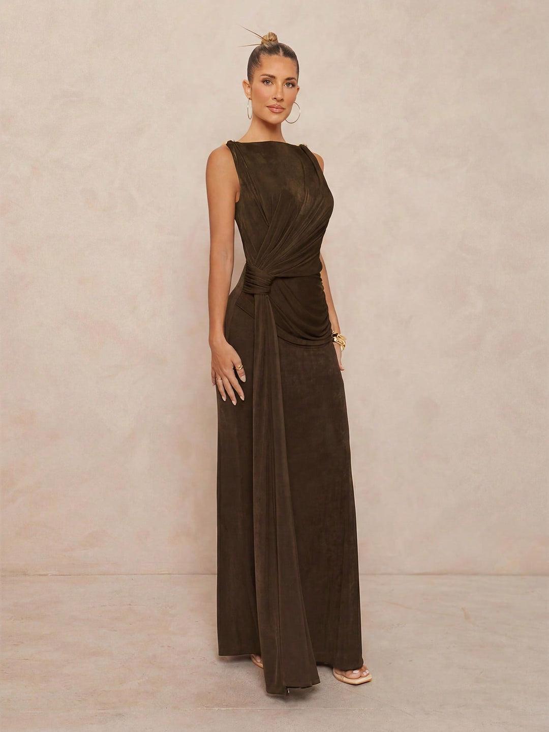 Rochie maxi SHEIN, maro